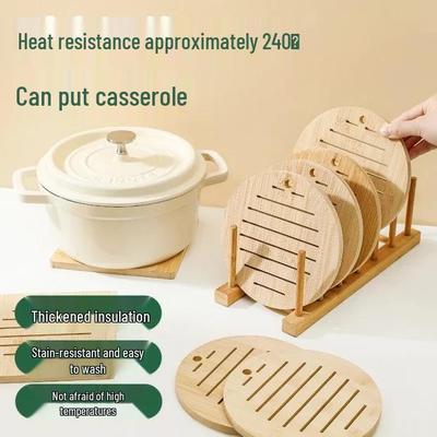 Newcomer Discount: Bamboo Insulation Pad - Heat-Resistant Table Mat for Casseroles and Dinner Plates