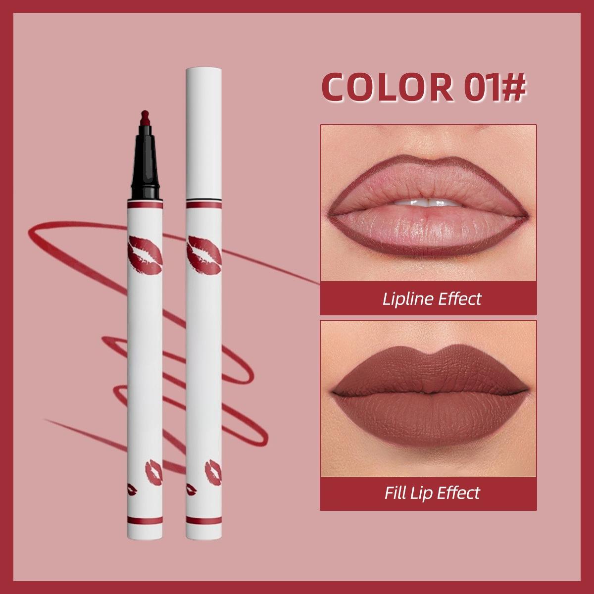 Карандаш для губ  Не прилипает к чашке  Матовый жидкий карандаш для губ  Стойкий цветной карандаш-блеск для губ  Водонепроницаемый  Быстросохнущий  Стойкий макияж для красоты