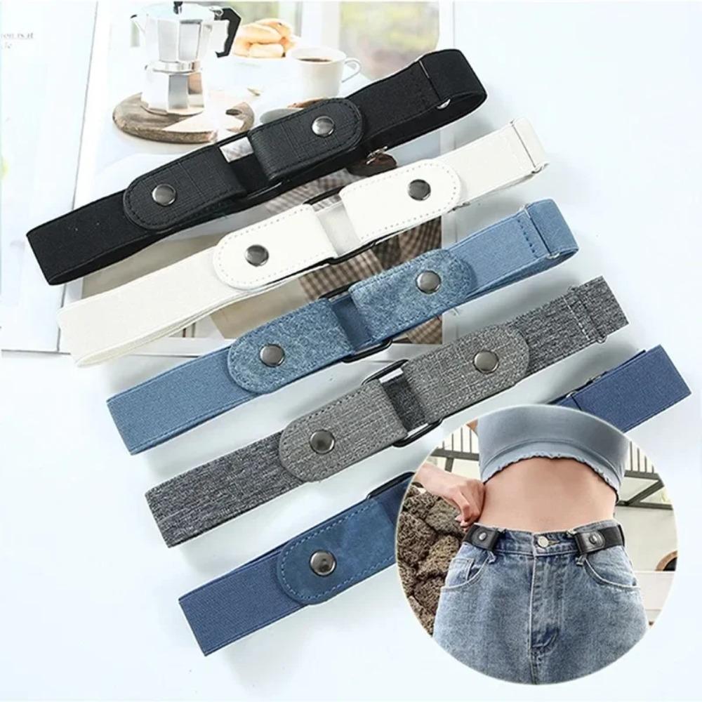 Adjustable Stretch Belt No Buckle Invisible Belt for Women Men Jeans Easy Wear Unisex Elastic Waistband designer belt