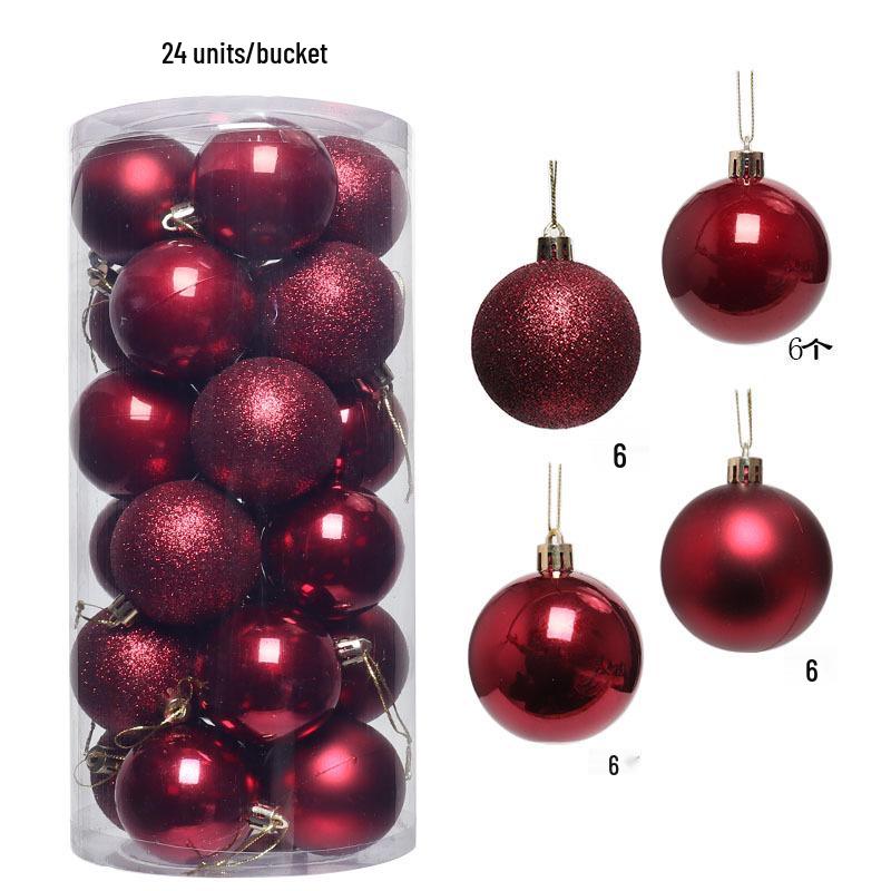 36 Electroplated Plastic Christmas Ball Ornaments for Tree and Window Decoration