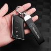HOXL2 Leather/Metal Car Remote Key Cover Keychain Pendant Backpack For Mercedes Benz AMG A B C D M S R G Class GLA W176 W124 C260 C300
