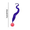 1pc Cat Teaser Toy Bouncy Ball Fluffy Tail Simulation Caterpillar Kitten Toy Durable Bite Teaser Tool Interactive Cat Toy Suppli