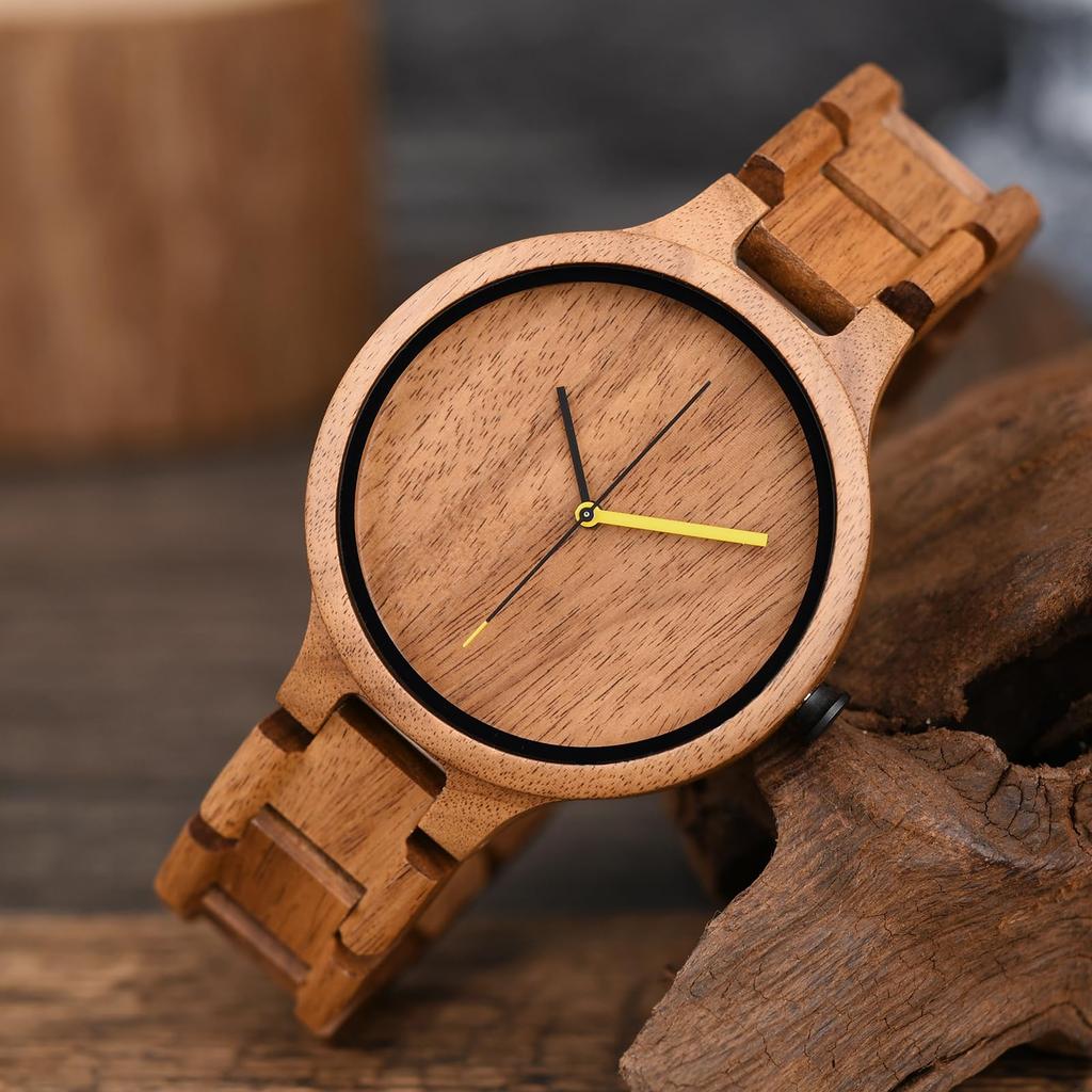Croton wood watch for men, men's wooden watch, handmade lightweight minimalist wooden watch for men, simple