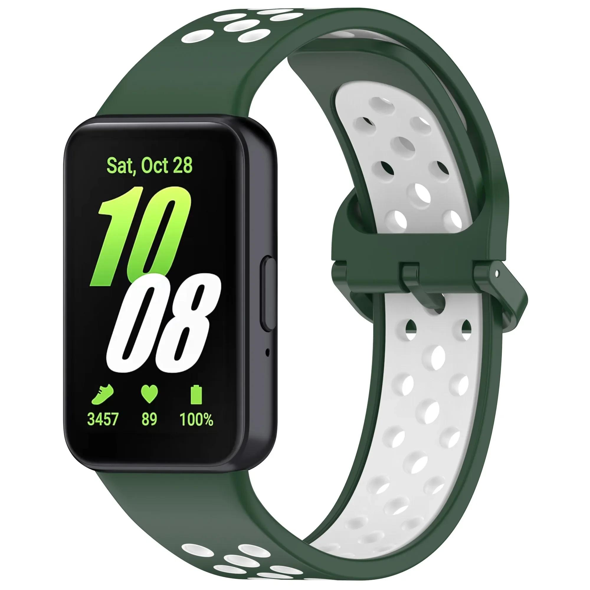 Силиконовый ремешок для Samsung Fit3 SM-R390 Браслет Двухцветный ремешок для часов Correa для Galaxy Fit 3 Сменный браслет Fit3 SM-R390