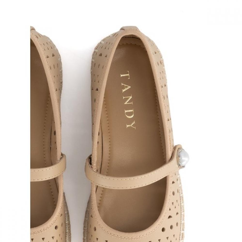 Tandy Women S Flat ShoeS Beige  G26003