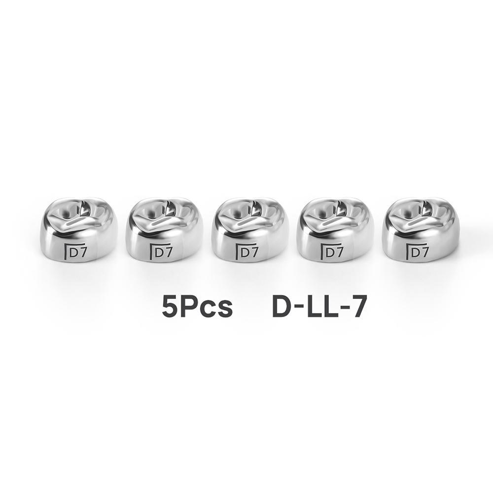 5Pcs Dental Crowns Preformed Metal Crown Stainless Steel Temporary Crowns Dentistry Orthodontic Material Therapy Tools