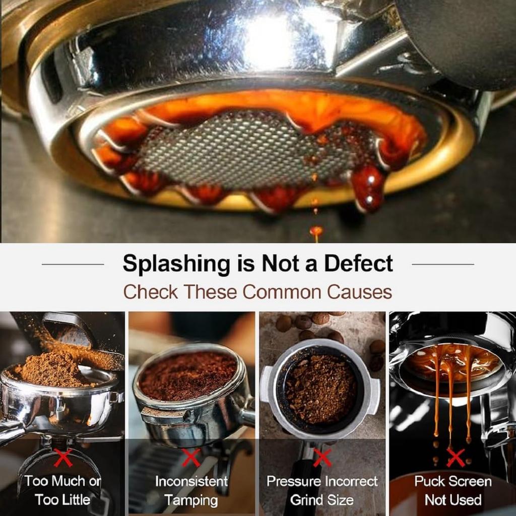 Portafilter Sem Fundo de 54mm para Solis Barista Perfetta SK1170S e Série Barista da Breville (Rosewood)