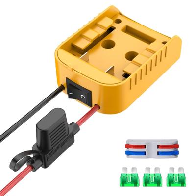 Power Wheel Adapter for 18/20V Battery Adapter Power Wheel Battery Conversion Kit with Switches Fuses Wire Terminals 12A