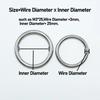 M4 M8 Yoga Hanging Rings Anti Corrosion O Rings Load Bearing Stainless Steel Rings  Yoga Training