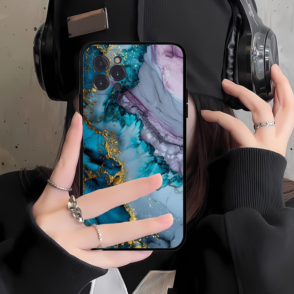 Marble Art Phone Case For IPhone 16 15 14 11 12 13 Mini Pro XS Max Cover 6 7 8 Plus X Funda Shell