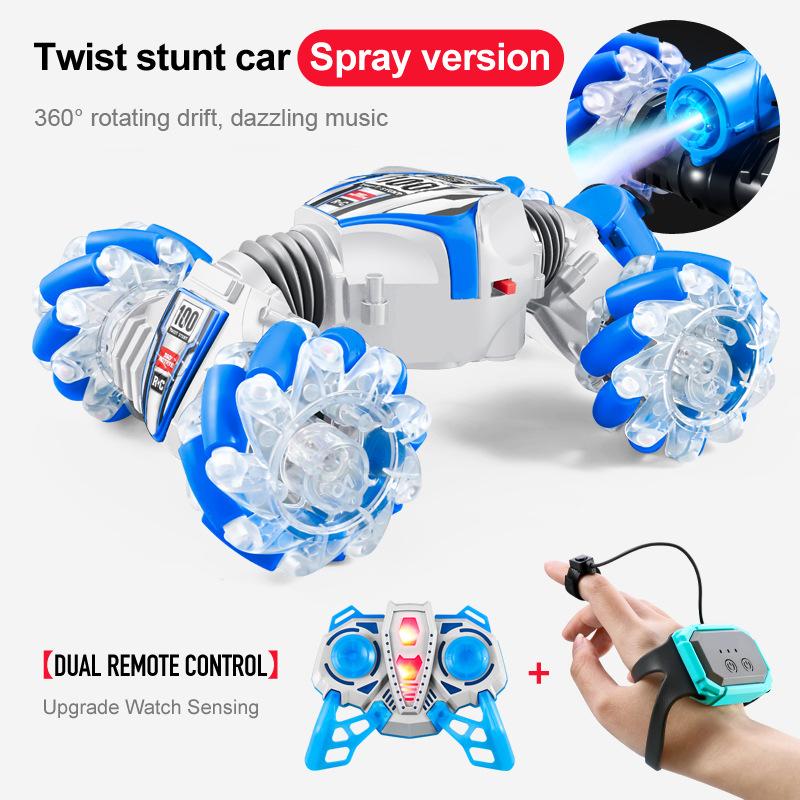 Cross-border Mini Stunt Twist Car 2.4G Spray Remote Control Car Gesture Induction Twist Car Off-road Climbing Car Toy