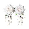 Beads Tassel Flower Earrings Temperament Women Jewelry Fashion Drop Earrings  Party