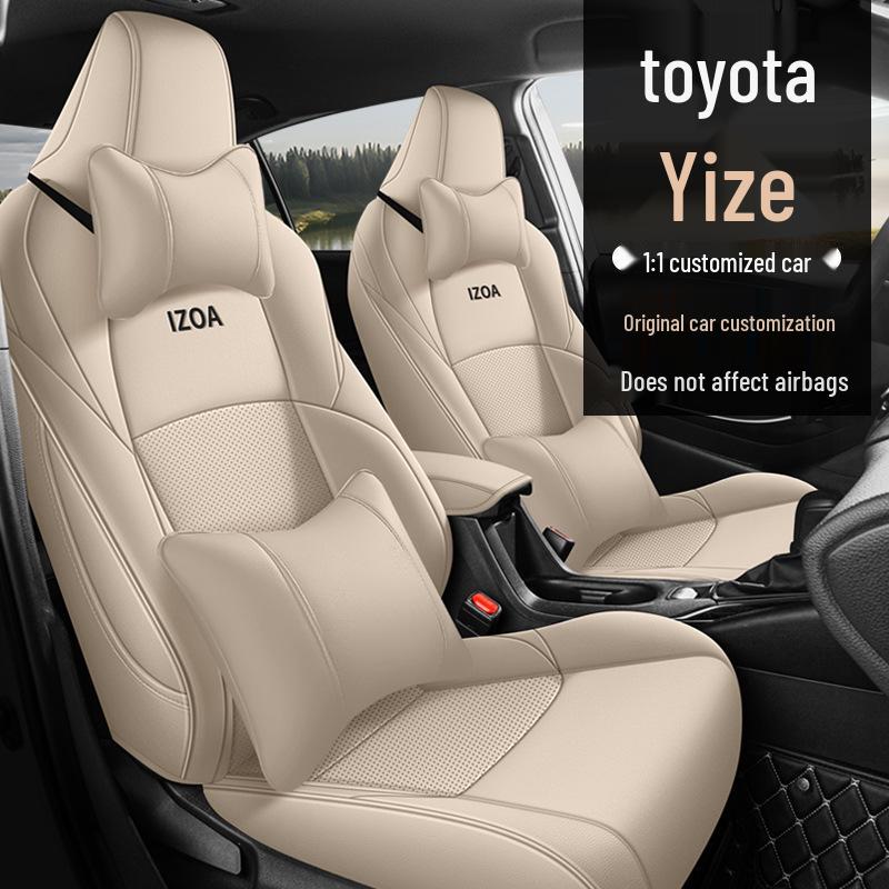 Toyota IZOA CHR Leather Car Seat Covers, Universal, All-Season, Fully Enclosed Cushions.