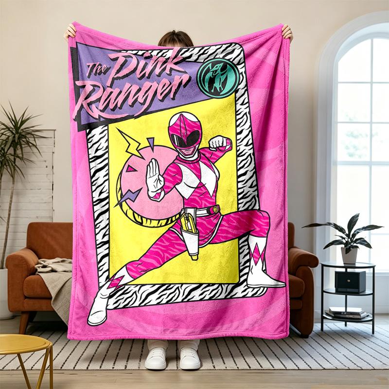 Power Rangers Soft and Comfortable Flannel Suitable for Sofas Living Rooms Outdoor Camping Travel and Also Makes a Great Anniversary Gif