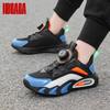 Boys Twist Button Mesh Sports Running Shoes Comfortable & Breathable Kids Athletic Sneakers for Walking Outdoor Casual