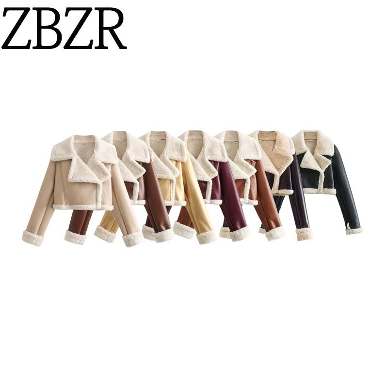 Zbzr Autumn New Women Clothes Western Style Versitile Fashion Lapel Short Long Sleeve Jacket 4341806