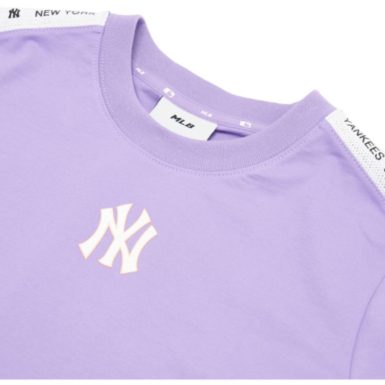 New MLB Crop Tops Women's Purple 3FTSA2023-50PPN
