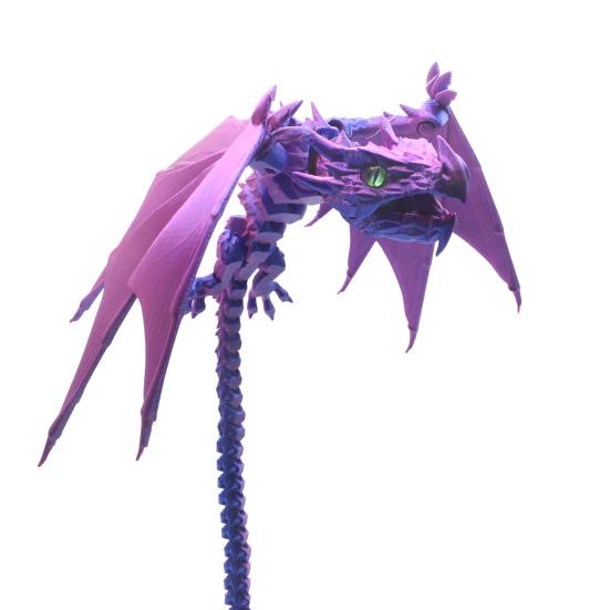 3D Printed Winged Dragon Figurine Movable Joints Flying Dragon Figure Articulated Dragon Model Fidget Toy Desktop Decoration Ornament