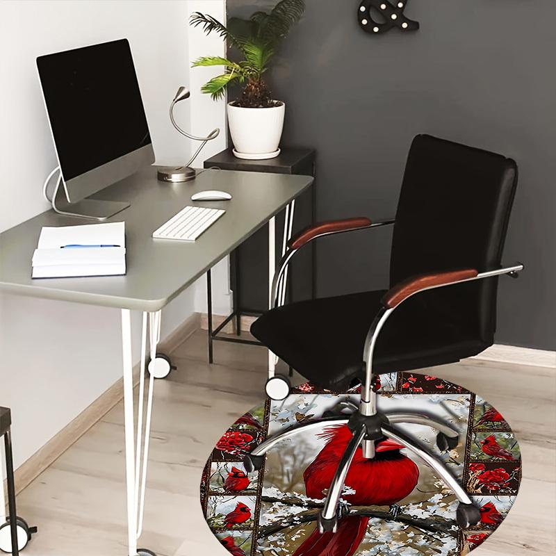 

1PC Cardinal Non-Slip Floor Round carpet, Office, family, bedroom, Large Area Rug Indoor Rugs, Durable PolyesterH0381 80cm by 80cm