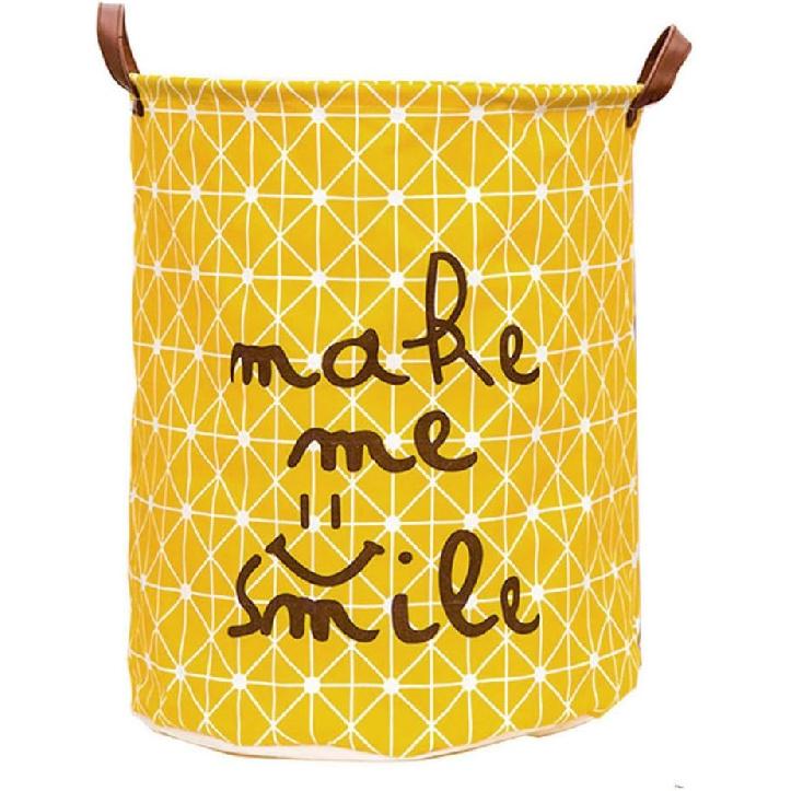 Heavy Duty Durable Canvas Storage Laundry Hamper Basket Large Foldable Toys Clothing Organizer Closet Storage Bin Bag