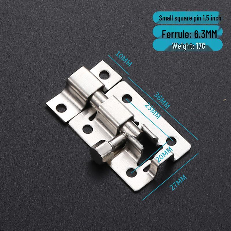 

Утолщенная нержавеющая сталь противовзломный засов для двери и окна: Квадратный засов для шкафов и дверей, накладной, в китайском стиле