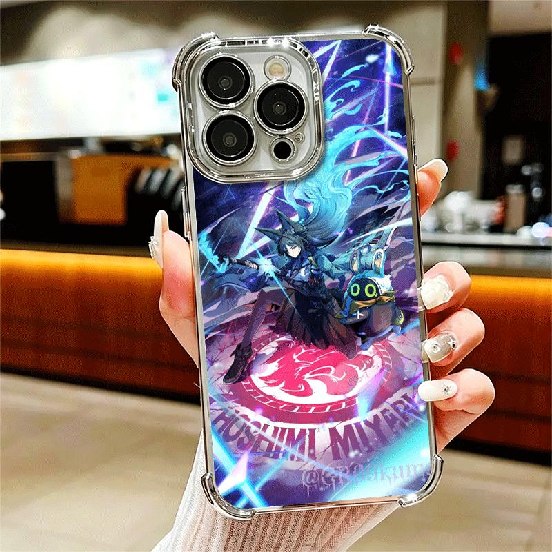 

Zenless Zone Zero Hoshimi Miyabi Plating Phone Case For Iphone 16 17 Pro Max Air 16E 14 15 Plus 12 13 Mini Anti-Fall Airabag Cov iPhone 12