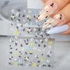 5D Exquisite Flower Nail Sticker 8*10cm Self-adhesive Luxurious Daisy Nail Art Sticker Decor 1sheet Colorful Floral Nail Decal
