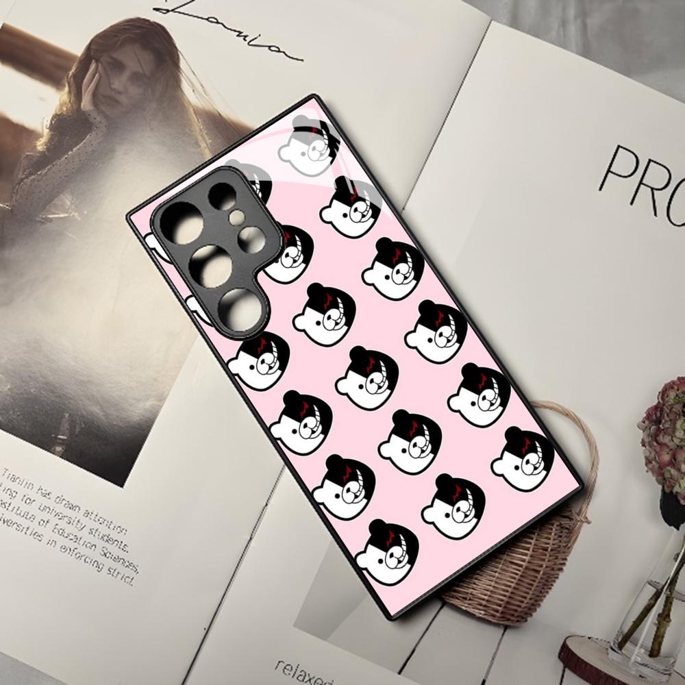 Custodia per Telefono D-Danganronpa Monokuma Per Samsung Galaxy S26 S25 S24 S23 S22 S20 S21 Edge Ultra Plus Fe Copertura Colorata Argento
