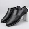 New Men's Hollow Out Breathable Half Slippers Driving Shoes Male Casual Mules Moccasins Breathable Loafers Zapatos Hombre