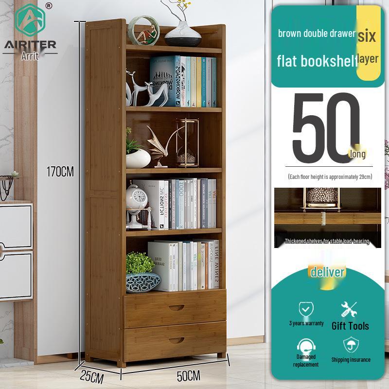 Minimalist Multi-Layer Bookshelf: Floor-Standing Rack for Home & Children's Room