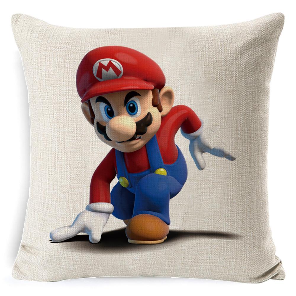 Super Bros Mario Pillow Cover Car Home Living Room Sofa Bedroom Cover Cushion