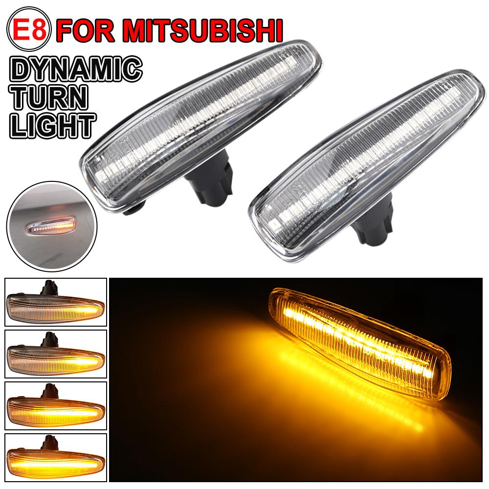 LED Side Fender Dynamic Turn Signal Light Marker Lamp For Mitsubishi Lancer Evolution Evo X Outlander Sport RVR ASX Mirage 2014+