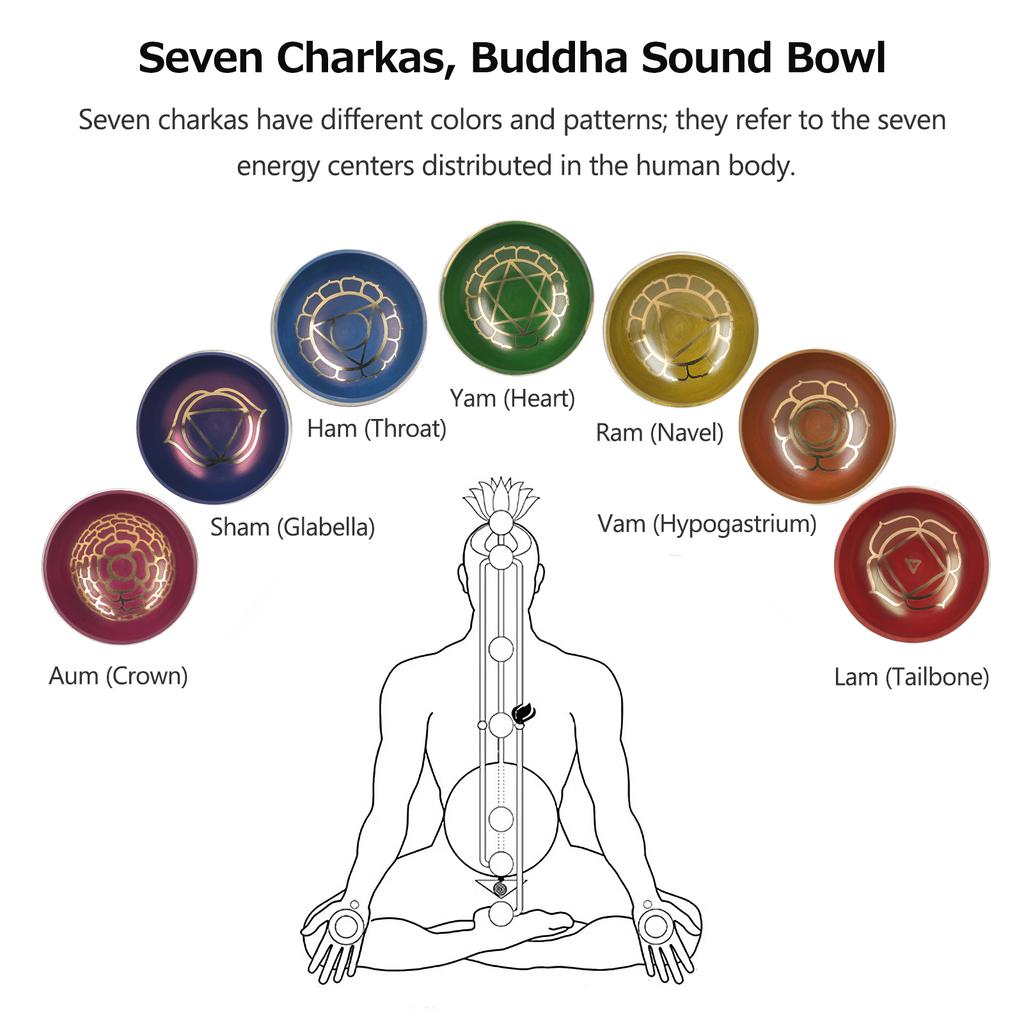 Tibetan Singing Bowl Set Buddha Sound Bowl and Wood Mallet Charka Bowl Meditation Sound Bowl with
