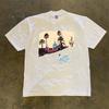 Pure Cotton Double Thread Loose Fit Short Sleeve Tshirt American Retro Style For Unisex And Unisex Breathable Summer Top
