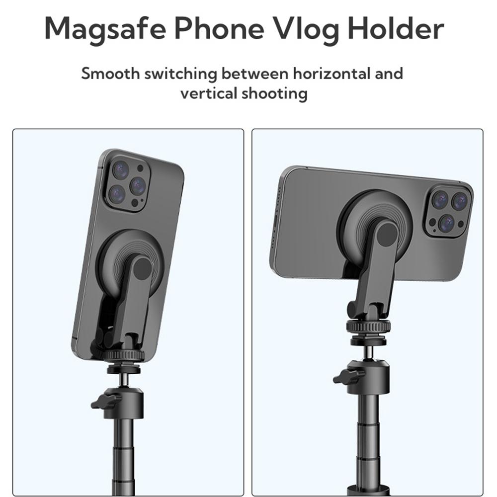 MG06 Magnetic Cold Shoe Phone Stand Adjustable 1/4 Screw Thread Vlog Live Streaming Phone Bracket
