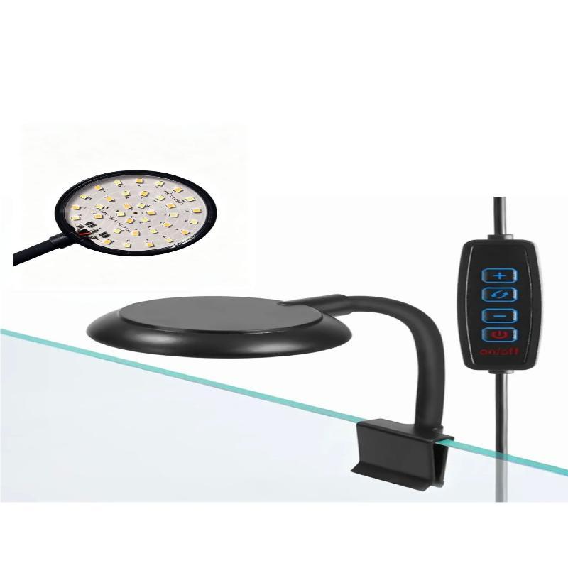 USB Aquarium LED Clip Lamp Flexible Bracket Multiple Modes Fish Tank Light for Small Aquatic Plant Tank Home Office Decor