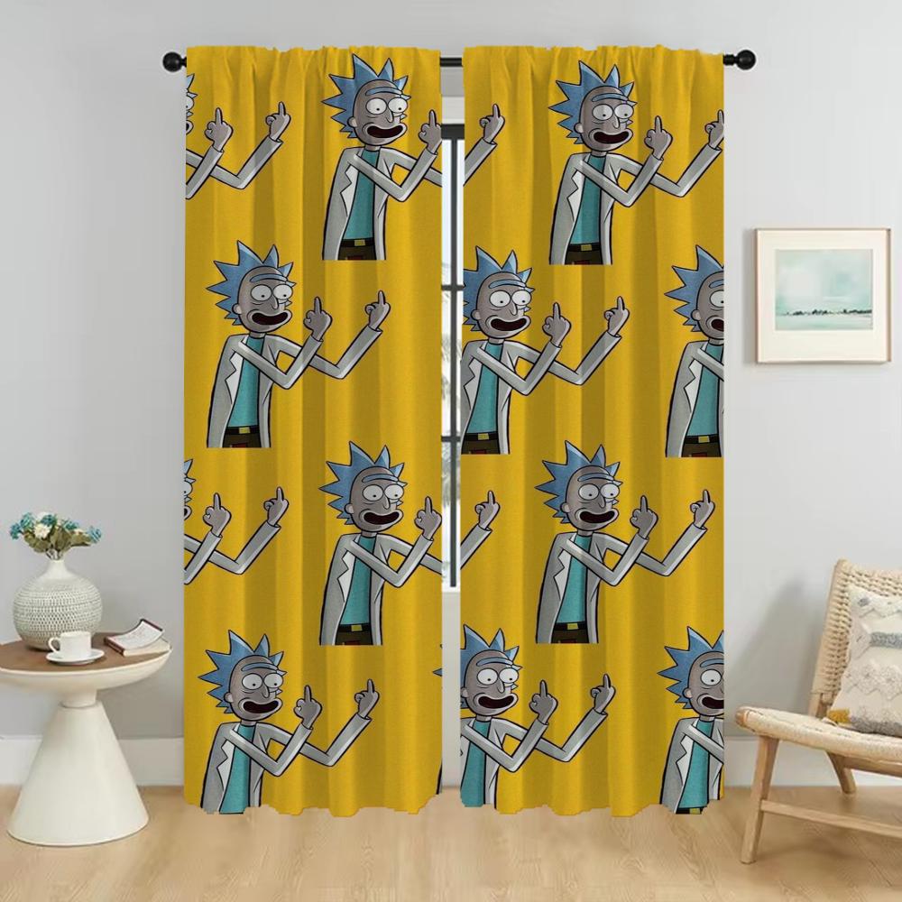 

Шторы для спальни Rickes Shades Home Interior Шторы для гостиной Украшения на Хэллоуин Затемняющие шторы Разделительная камера W50xH70cmx2pcs