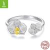 S925 Sterling Silver Phalaenopsis Open Ring Fashionable Exquisite Versatile Small Exquisite Ring