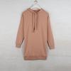 Sunshine House Autumn and Winter New Arrival Export European and American Plus Fat Plus Size Hooded Long Sweater Dress Women's Clothing