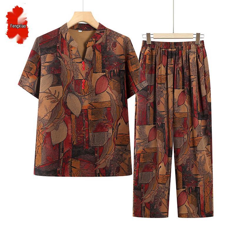 

Летний комплект: футболка и шорты для пожилых женщин 2XL