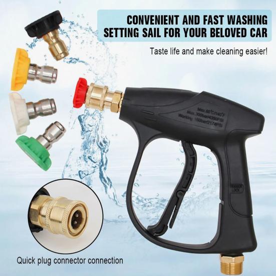Cordless Portable Pressure Washer 3000PSI High Pressure Leak-proof Ergonomic Handle Handheld Car Washer with Nozzles