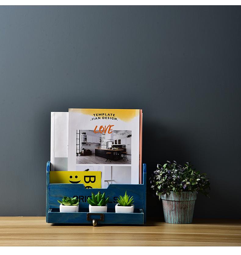 Desktop Stationery & Invoice Storage Box: Office Desk Organizer with Drawers & Compartments