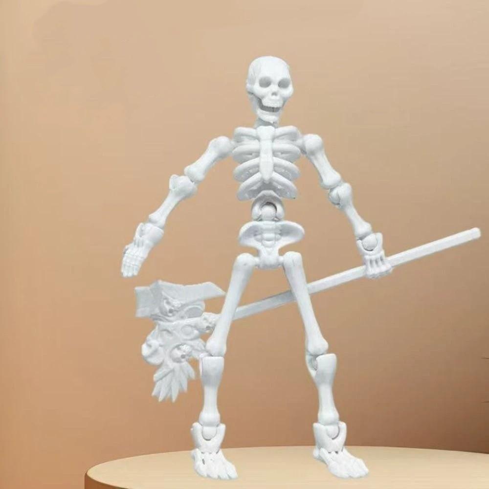 3D Printed Dancing Skeleton Aquarium Bubbler Movable Skeleton Fish Tank Bubbler Fish Landscaping