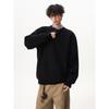 American Retro Henley Collar Button Sweater Men Women Winter Loose Slouchy Long Sleeve Base Pullover Knitwear