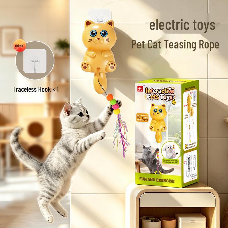 Jouet Électrique Suspendu pour Taquiner les Chats et les Petits Chiens - Levage et Oscillation Automatiques pour le Divertissement des Animaux de Compagnie