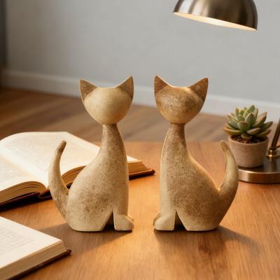 Décor de chambre d'animal mignon Cheval Lapin Chat Girafe Sculptures en bois Matériaux peints DIY Artisanat Décor de maison Figurine faite à la main Cadeaux