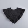 CourtStyle Detachable Collar with Ruffle Trim and Embroidery Bowknot Shirt Collar Shawl Wrap Formal Occasion Accessory