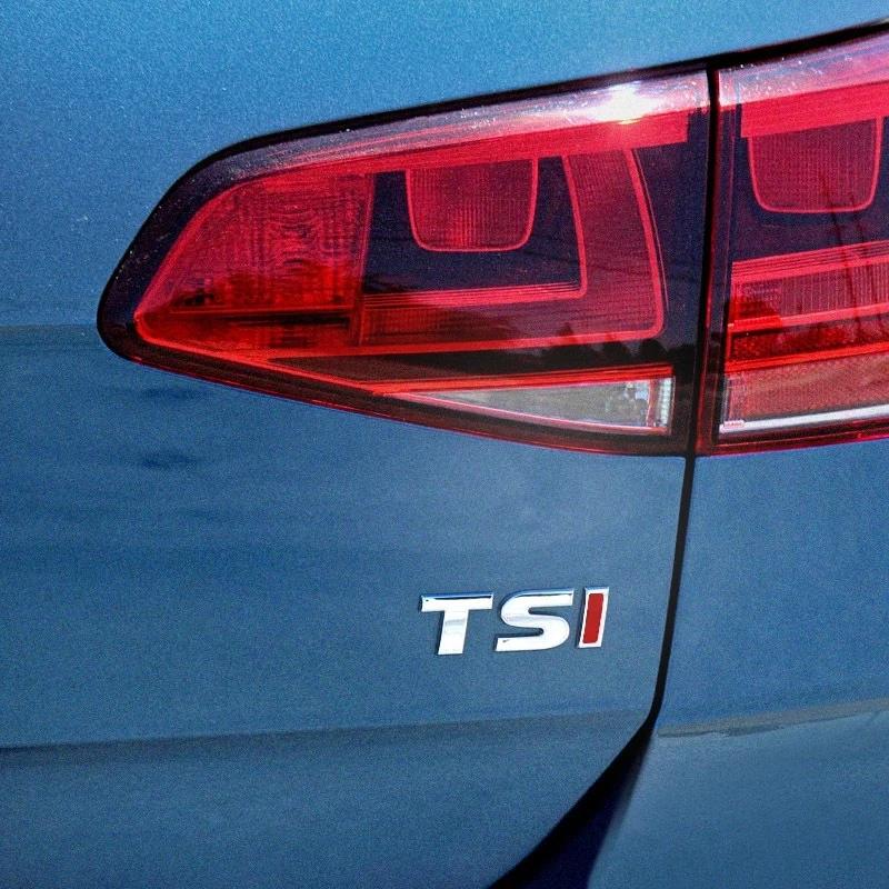1pcs 3D Metal TSI Letter Rear Trunk Emblem Badge Stickers Decal Car Styling For Polo Golf 5 6 7 CC Passat B5 B6 Bora