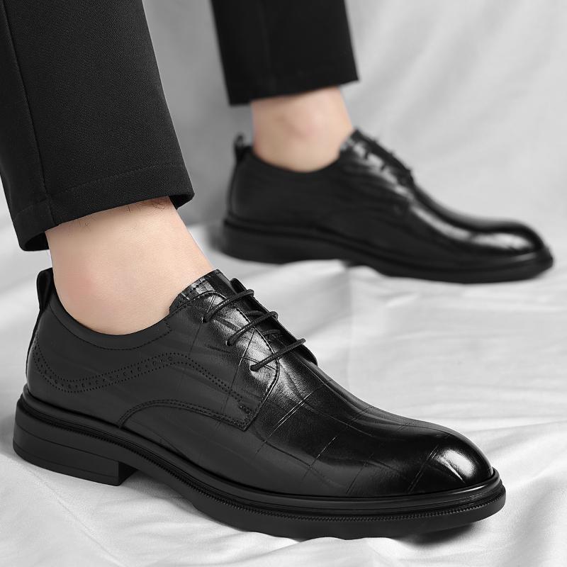 Fashion Classic Brand Interview Business Work Shoes Retro Brown Men's Leather Casual Shoes High Quality Sole Men's Oxford Shoes