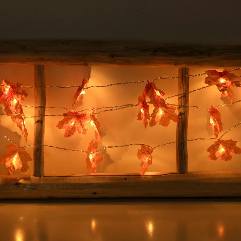 LED Maple Leaf and Pumpkin String Lights for Christmas and Thanksgiving Decor